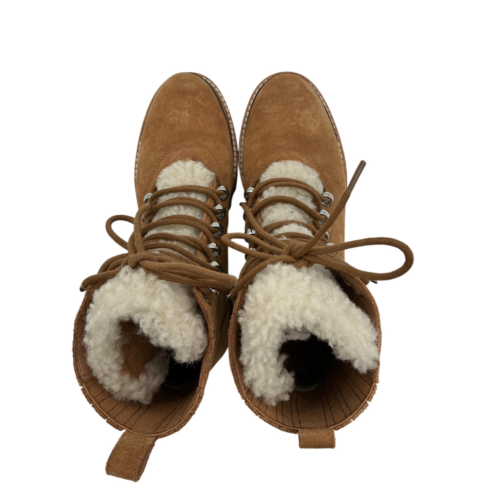 Marc Fisher Rugged Brown Izzie Lace Up Boots Size 6 M - Picture 6 of 7